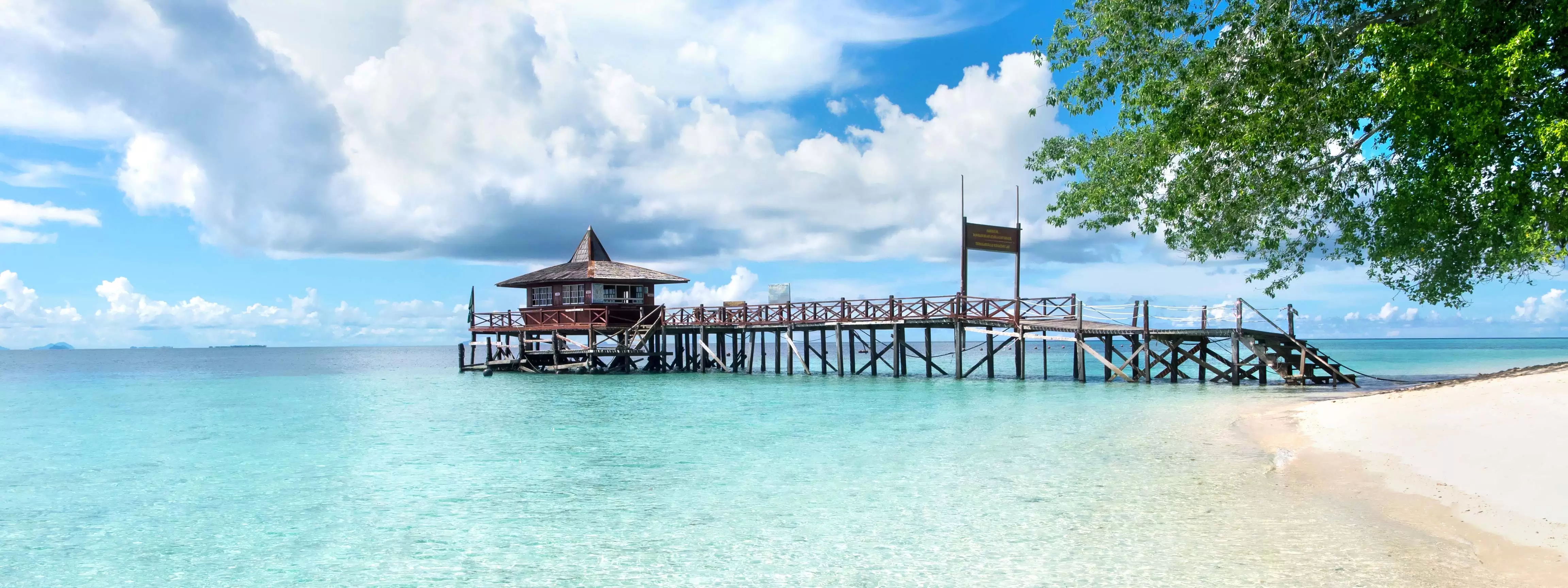 A wonderful beach view of an isolated pier